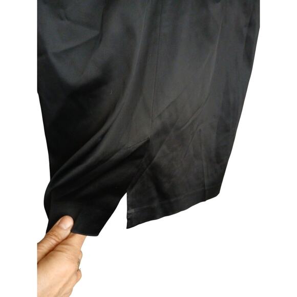 Talbots Satin Cocktail Dress Sz 10 Black Semi Formal Whimsigoth Elegant Party - Picture 9 of 17